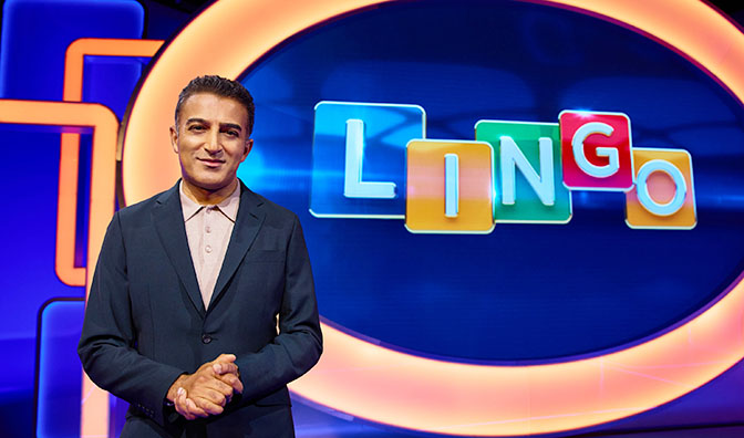 Lingo is a word-based quiz show hosted by Adil Ray.