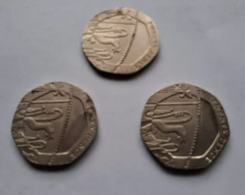 Three mules coins, missing the date, recently went up for sale