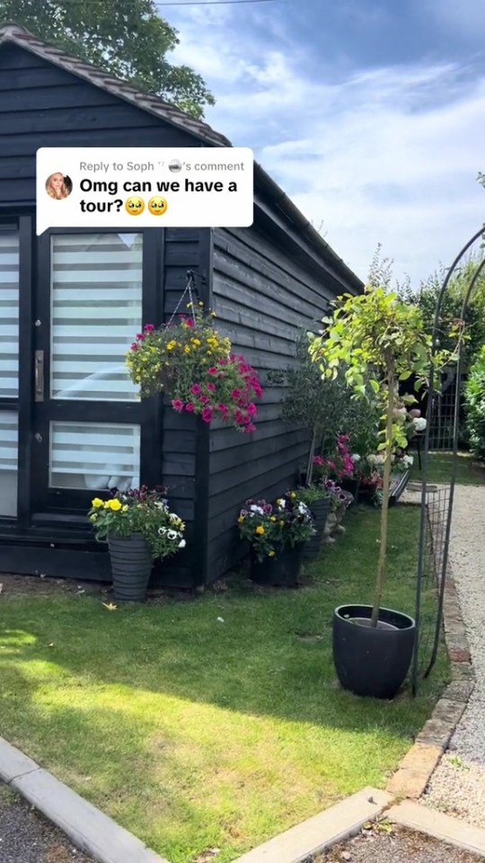 a picture of a house with a comment that says omg can we have a tour