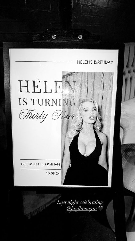 Helen Flanagan celebrated turning 34 with a glam bash in Manchester city centre.