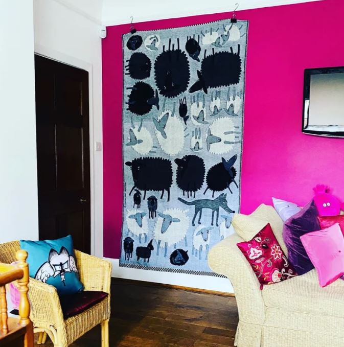 Some rooms boast colourful walls and mismatched cushions