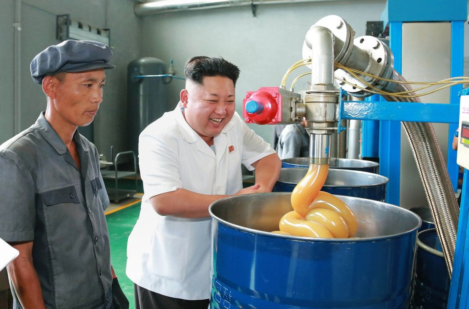 Kim has also visited a lube factory