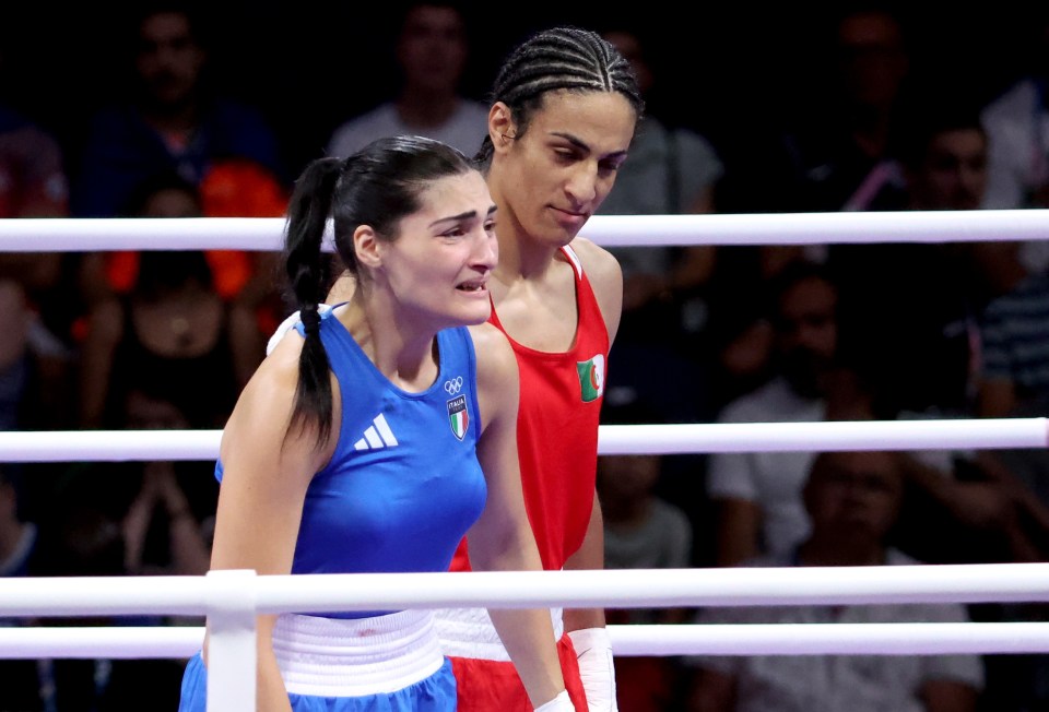 Italy's Angela Carini abandoned her first-round fight against Khelif after just 46 seconds