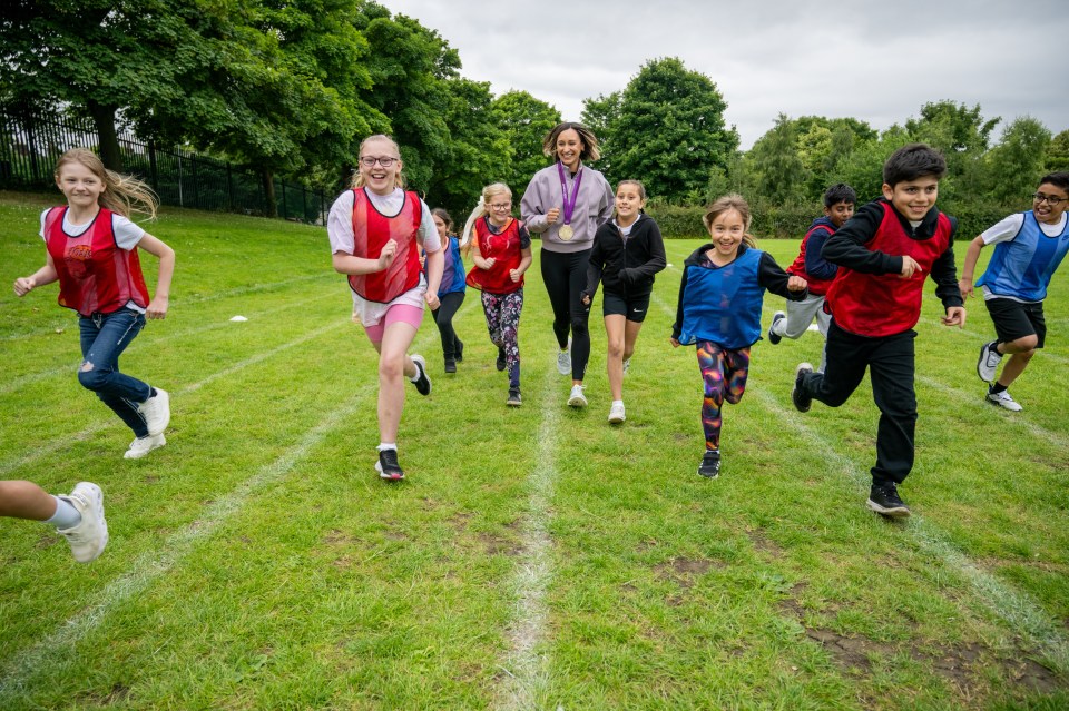 She is encouraging kids’ summer clubs to run, skip and jump to get their applications in for a £1,000 grant before the August 5 deadline