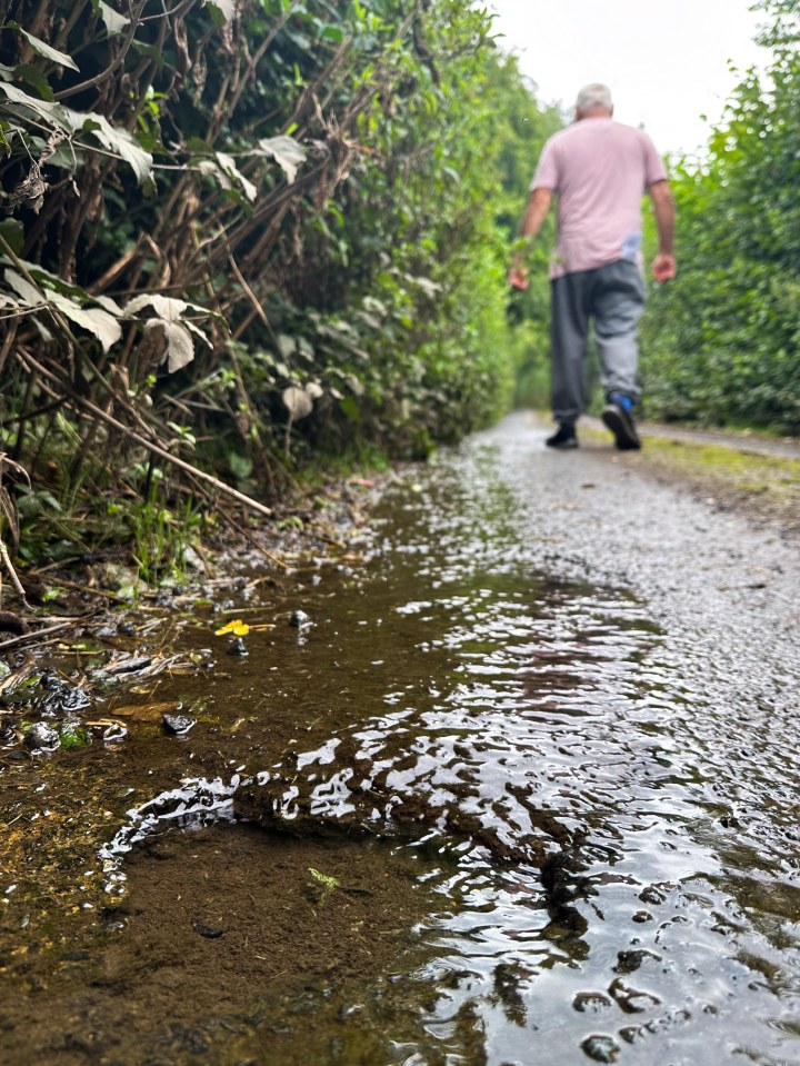 John estimates thousands of gallons of water has been lost