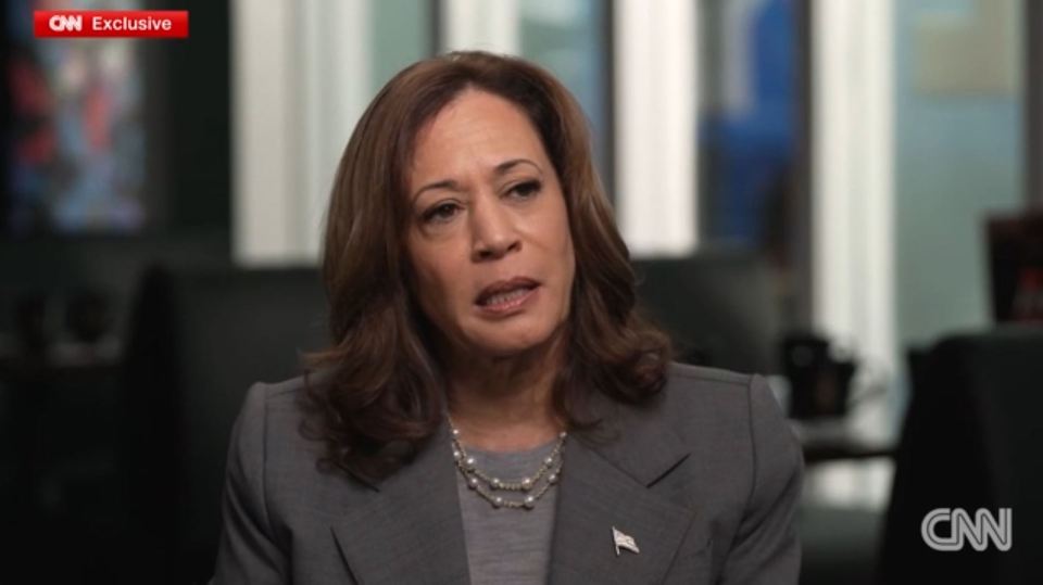 Kamala Harris lashes out at Trump's 'tired playbook' in a preview of a CNN interview