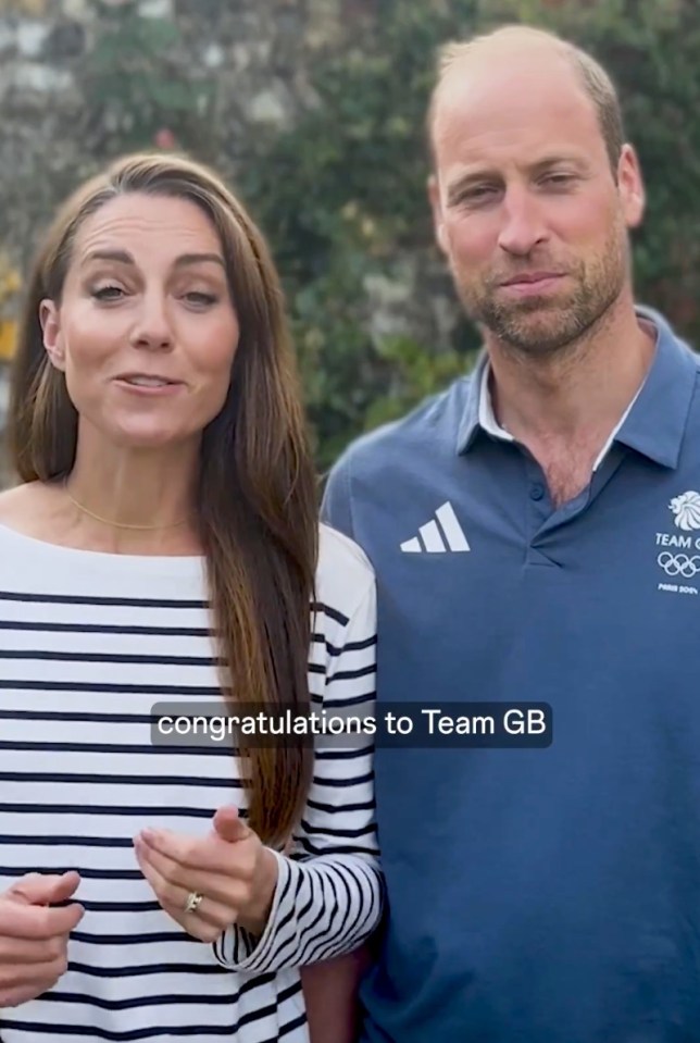 a man and a woman standing next to each other with the words congratulations to team gb on the bottom