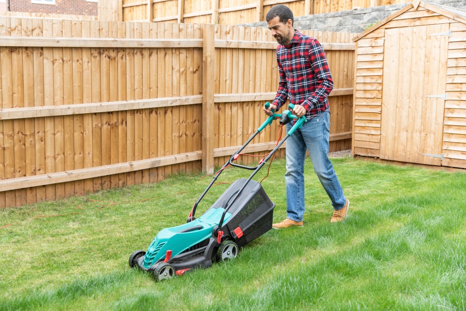 Opting to use a push mower builds strength and endurance