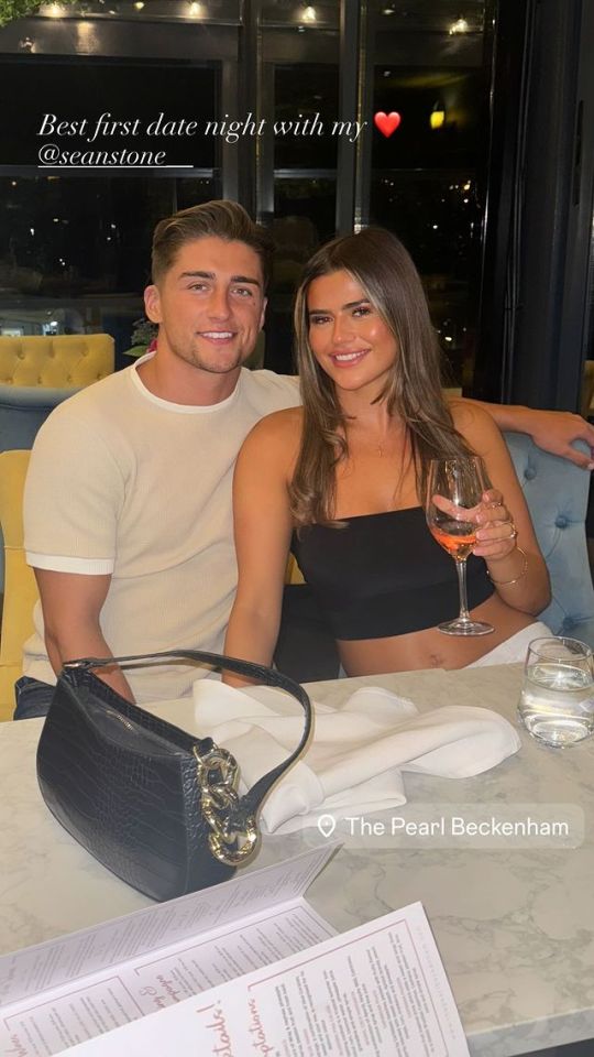 The couple shared a picture of their first date outside of the villa on Instagram