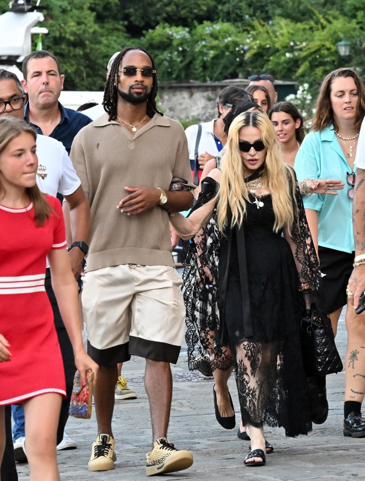 Madonna with Jamaican footballer Akeem Morris, who is 37 years her junior