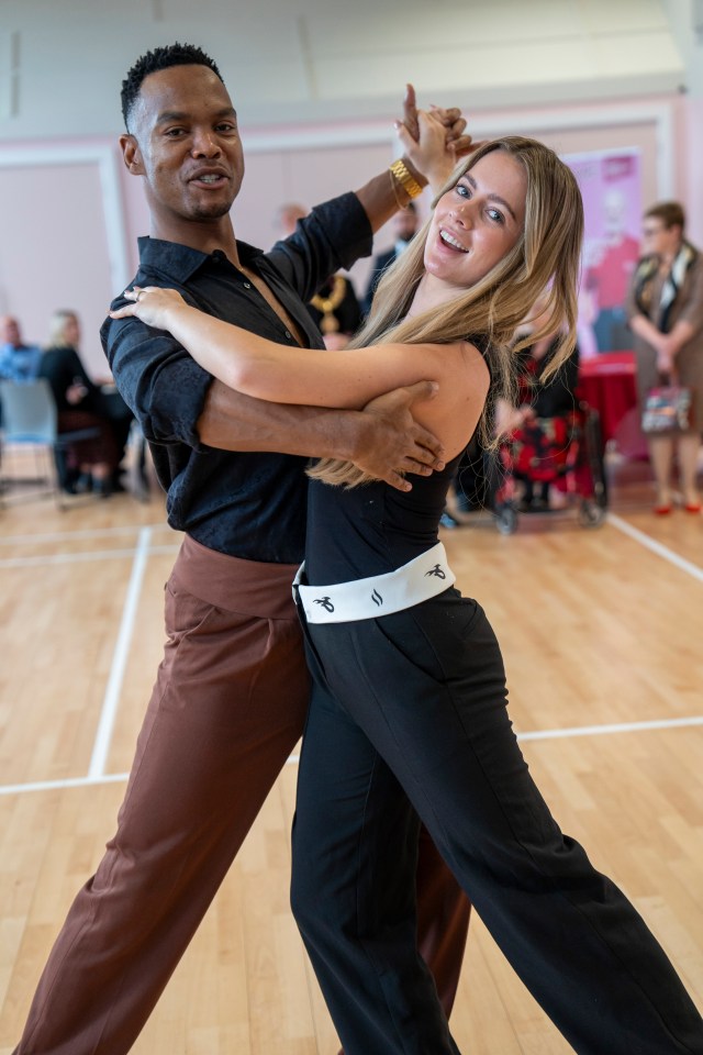 Tasha pictured with Strictly pro Johannes Radebe