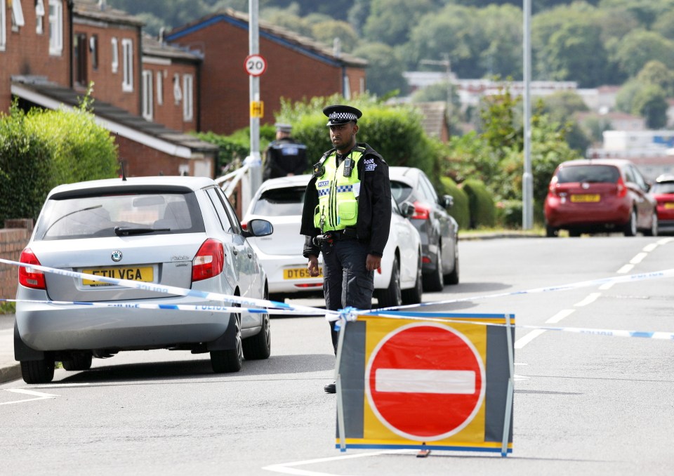 The crime scene in Leeds following the brutal alleged murder on Tuesday evening