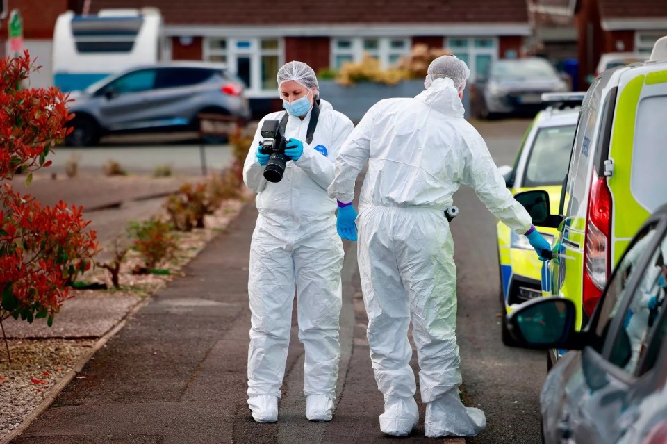 Emergency services rushed to the scene after the OAP confessed he killed his wife