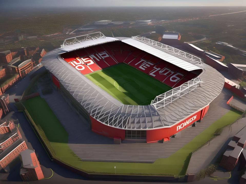 AI came up with a number of possible designs for the scaled down stadium