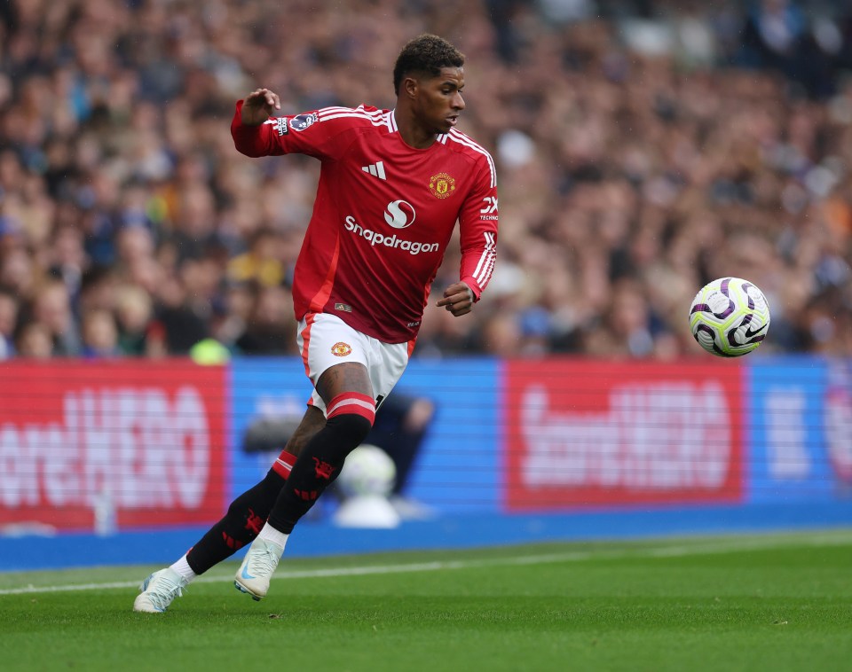 Man Utd striker Marcus Rashford is likely to be left out once more