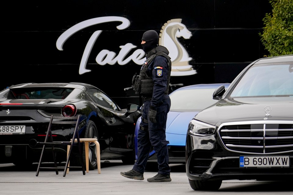 The Tate residence, flush with sports cars, was targeted by cops