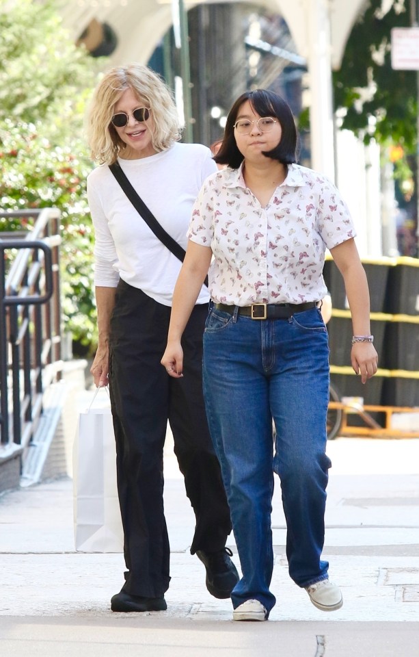 Meg Ryan stepped out in New York for a day out with her daughter Daisy