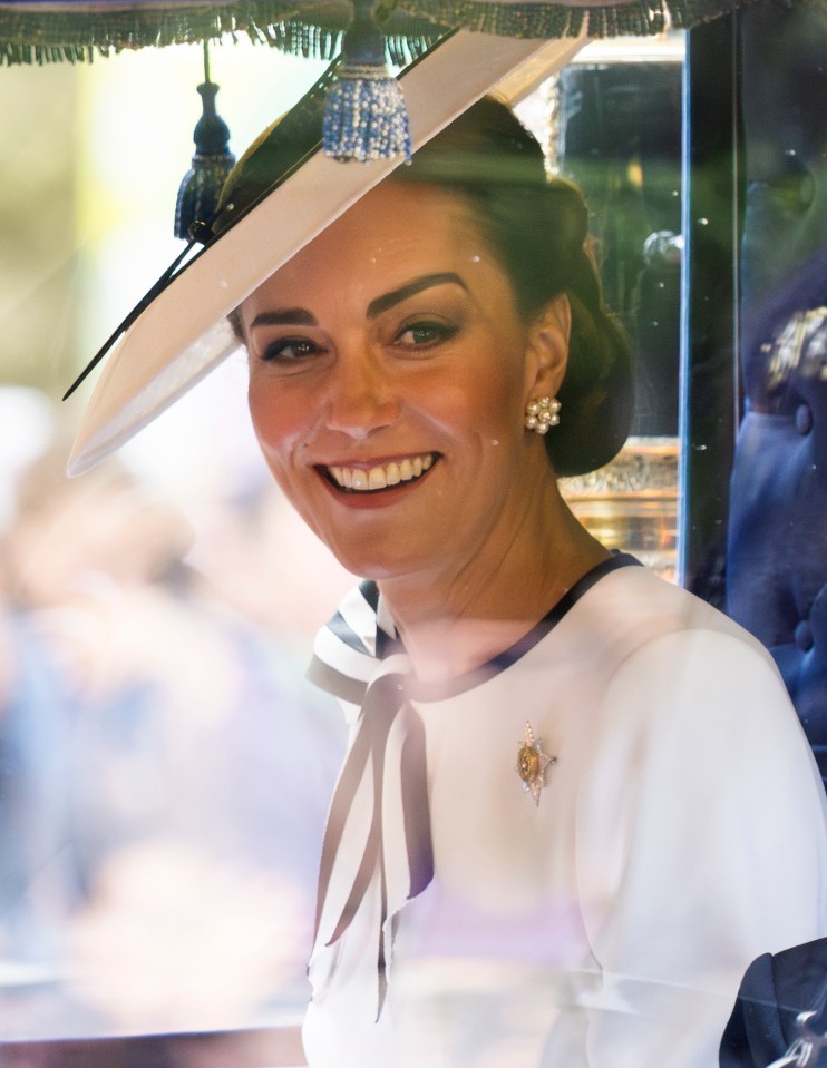 Kate also appeared at Trooping the Colour in June