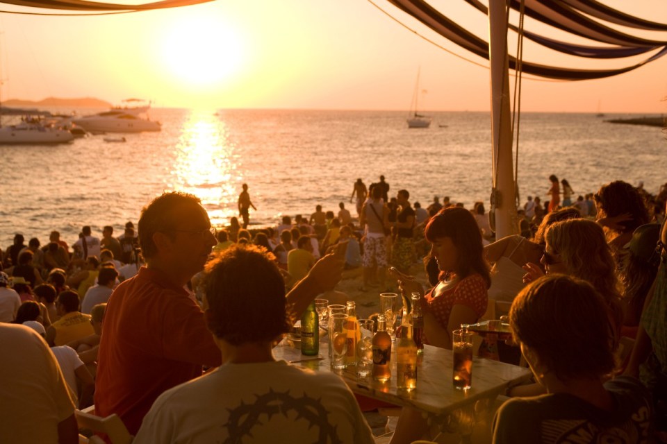 BB9GDF Cafe del Mar Ibiza Balearic Islands Spain