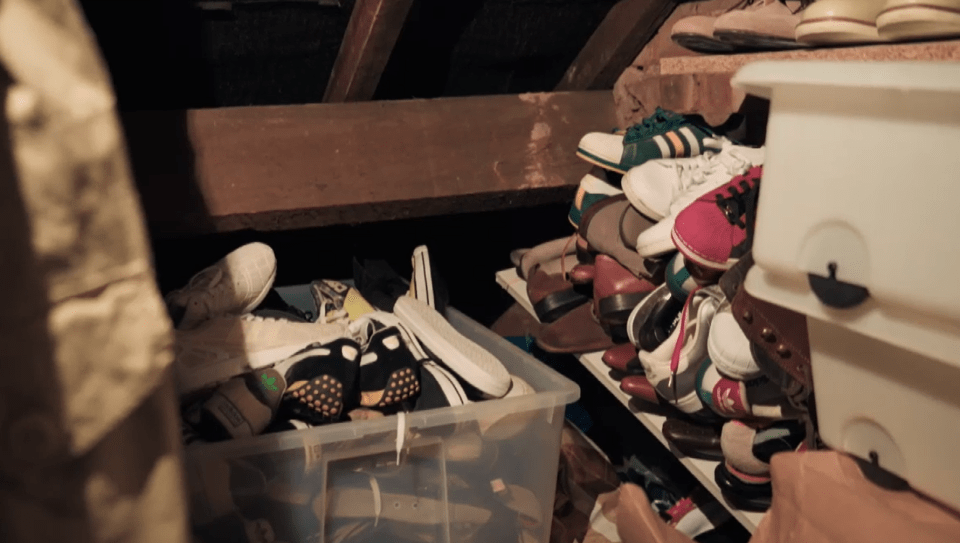 Simone pleaded with her husband to sort through his shoe collection, which she explained had taken over the family's loft