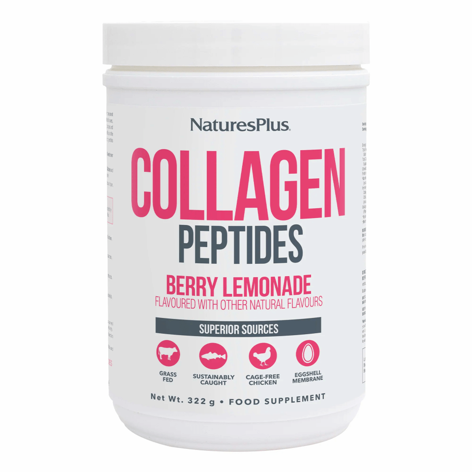 Natureplus's Collagen Peptides Berry Lemonade contains all six major collagen types