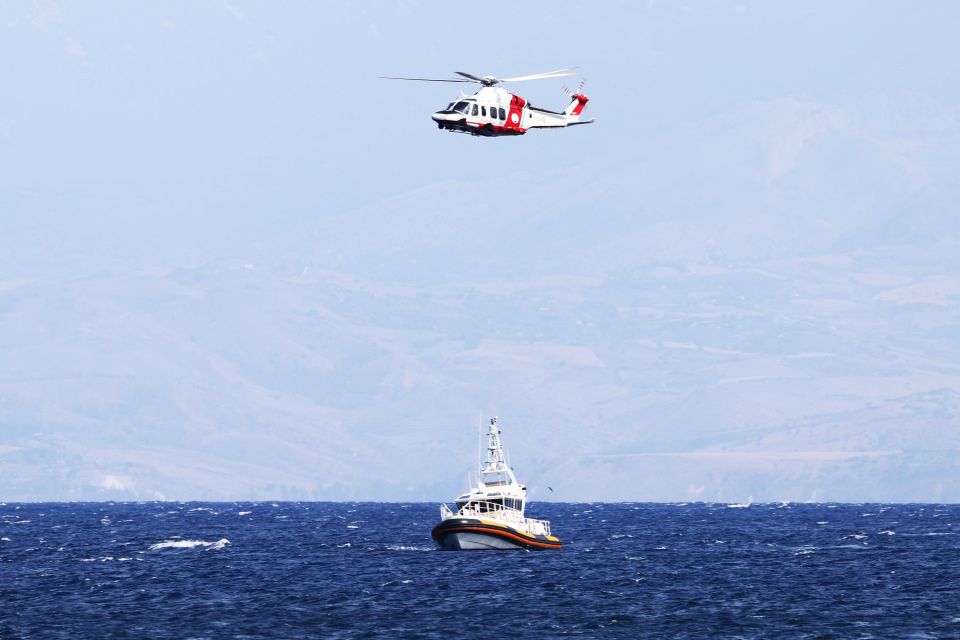 Helicopter crews and coast guards have been searching the Sicilian coast for any survivors