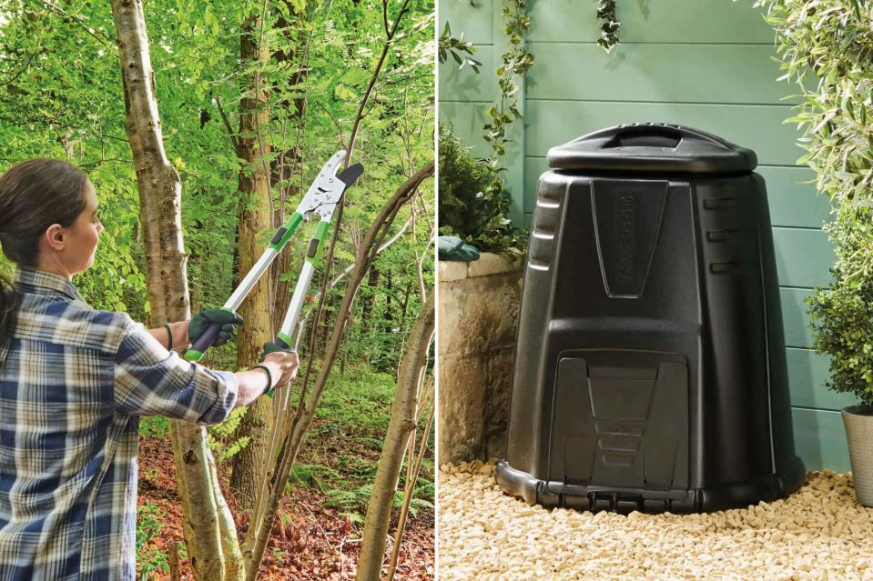 Heavy duty loppers (left) - £19.99 and compost bin (right) - £19.99