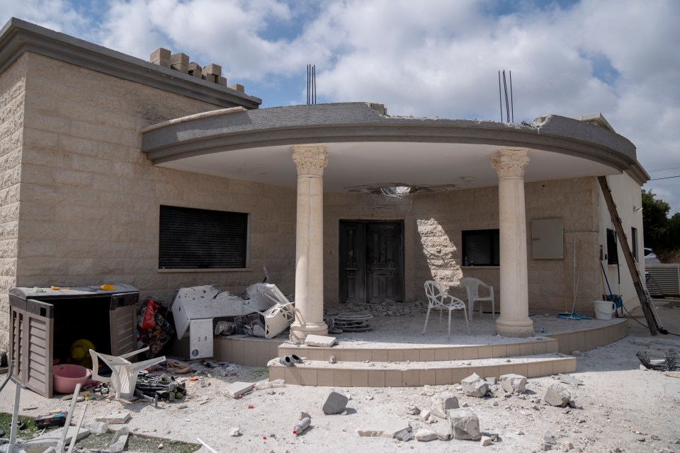 Picture of the blitzed Nidam family home during the huge wave of attacks