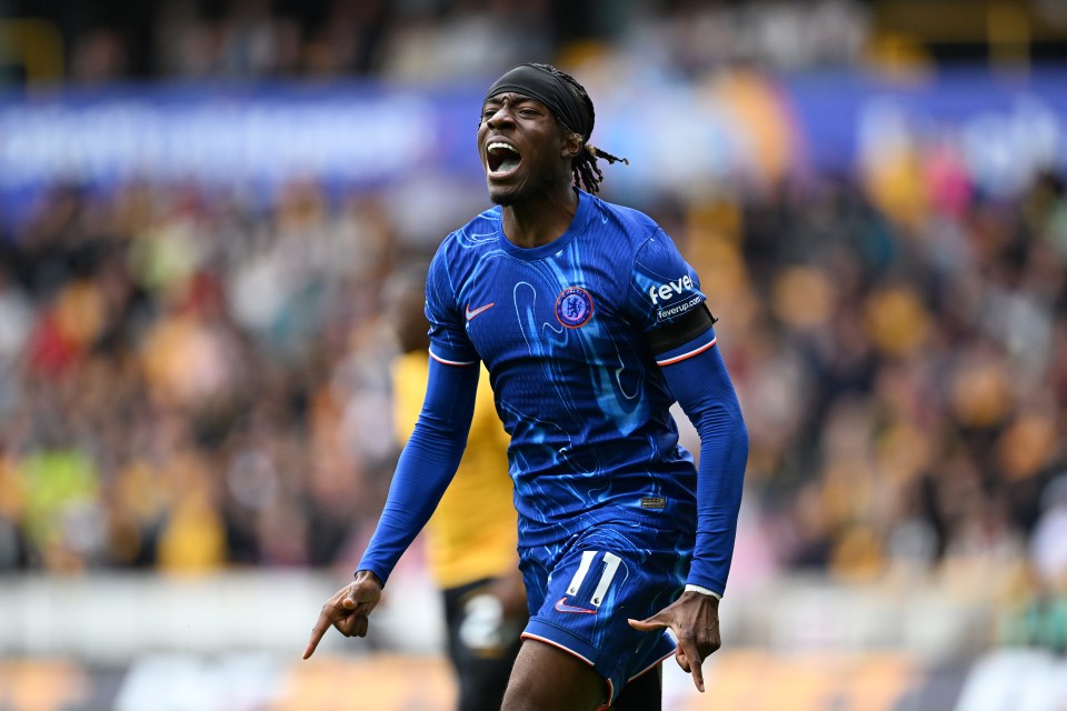 Noni Madueke netted a hat-trick for Chelsea