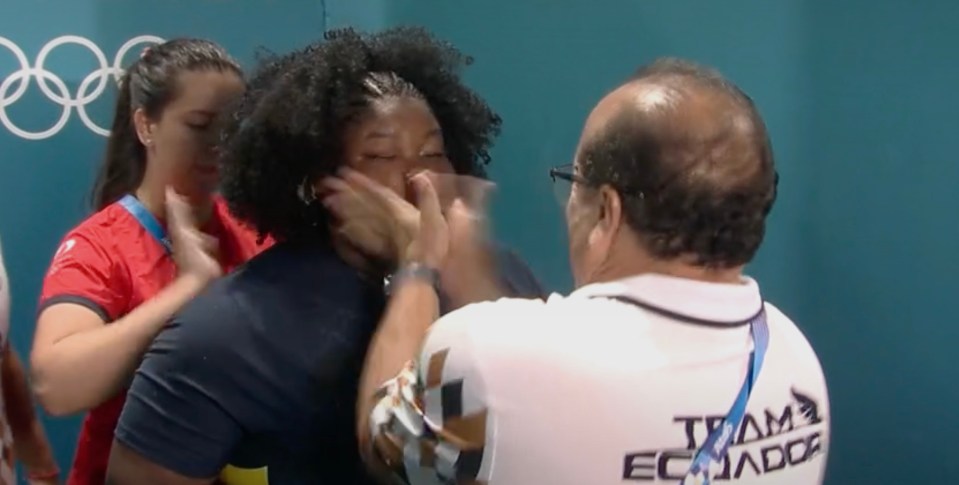 Ecuador's Lisseth Ayovi also got the same treatment for her efforts