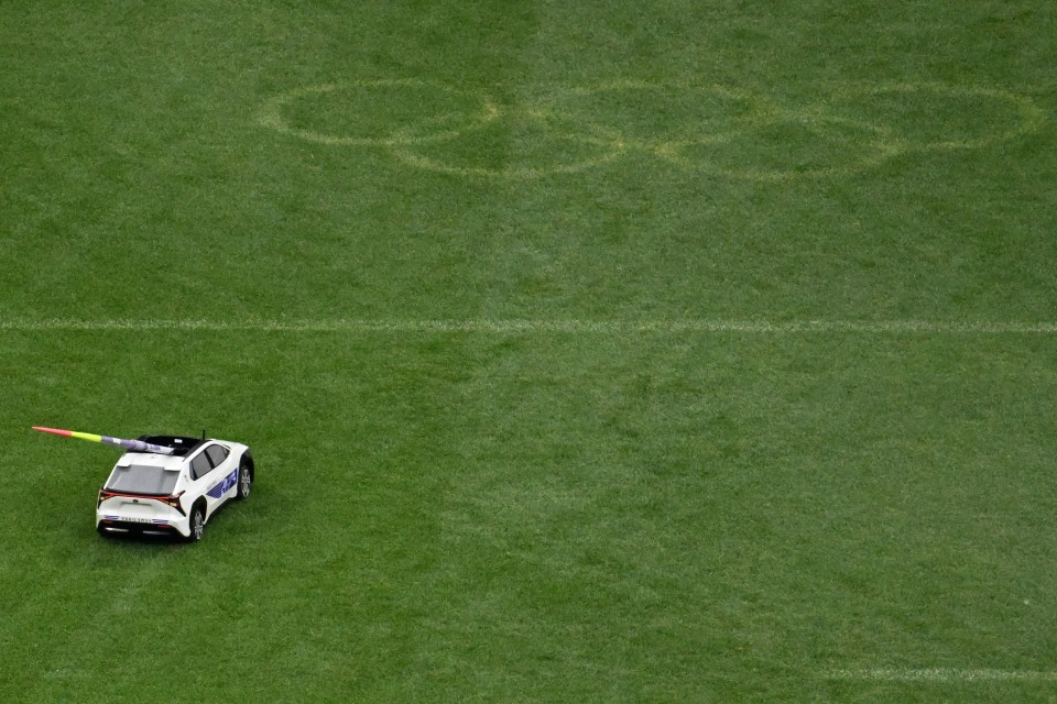 Viewers of the event and those in attendance at the Stade de France were stunned to see the javelins being returned by remote-controlled cars