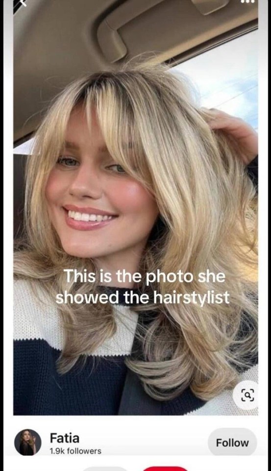 This was the photo that had been shown to the hairdresser