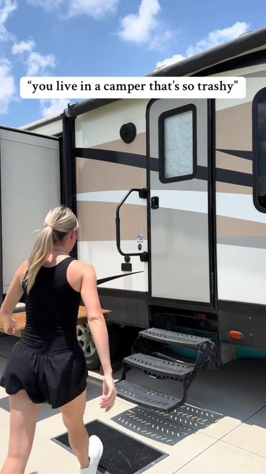 A woman has revealed that she lives in a campervan and is often faced with rude remarks from haters