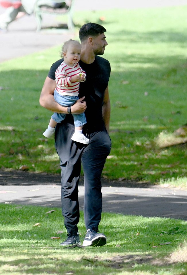 He was all smiles with his little girl