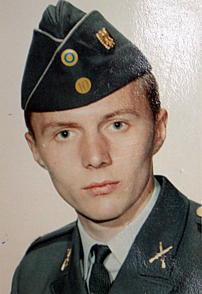 A young Sven Goran Eriksson in uniform