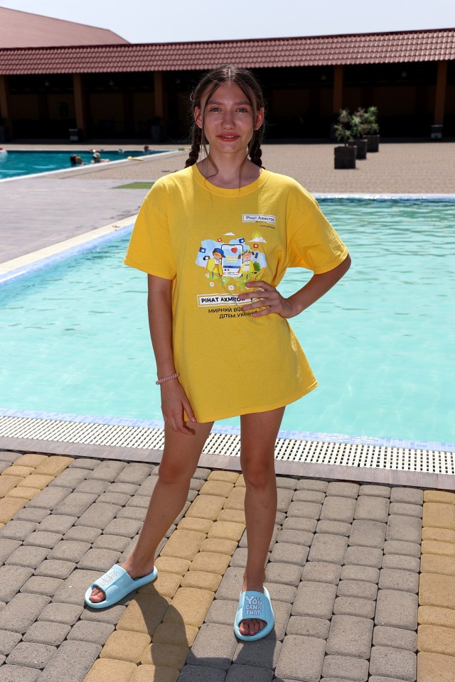 With a pool, decent food and new pals, Olga Frolova is relieved to be at summer camp. She said: 'It is so good to see people in person, not stare at them on a laptop. I have made two of the greatest friends.'