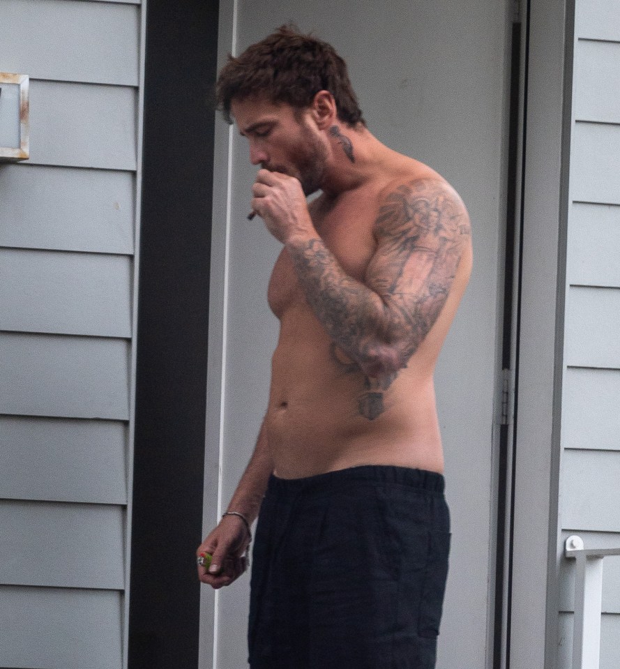 Danny, 36, was pictured smoking a substance in the US