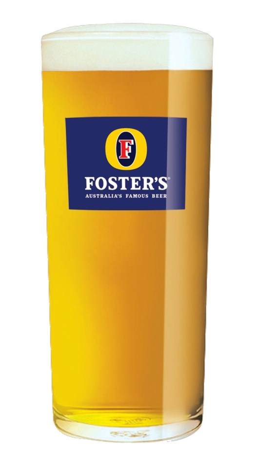 a glass of foster 's australia 's famous beer