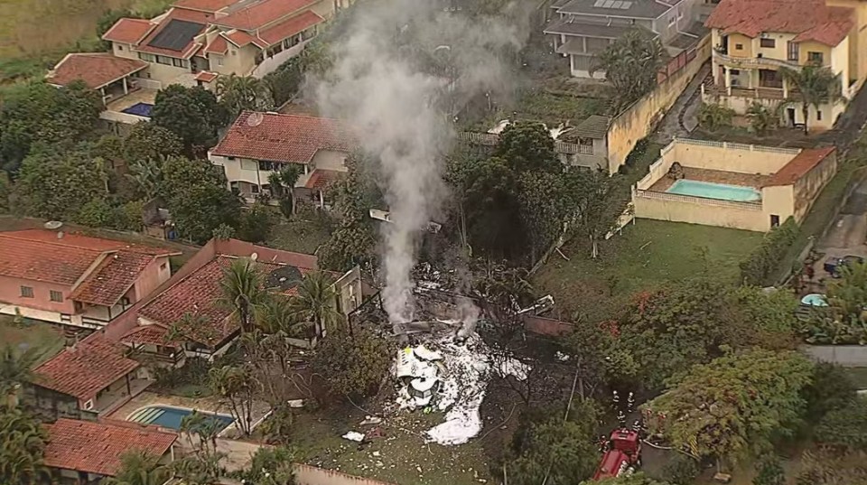 The plane fell in a residential area