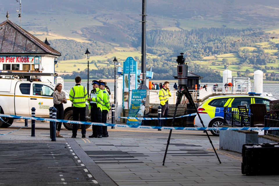 A heavy police presence at the scene