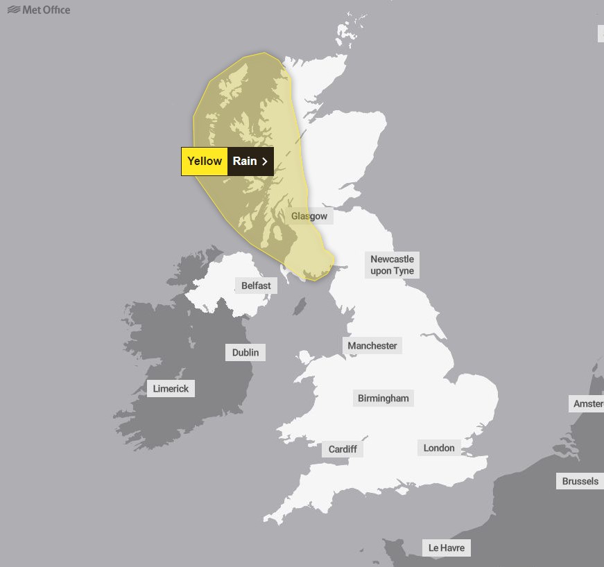 Parts of southwest Scotland have been issued a two-day weather warning