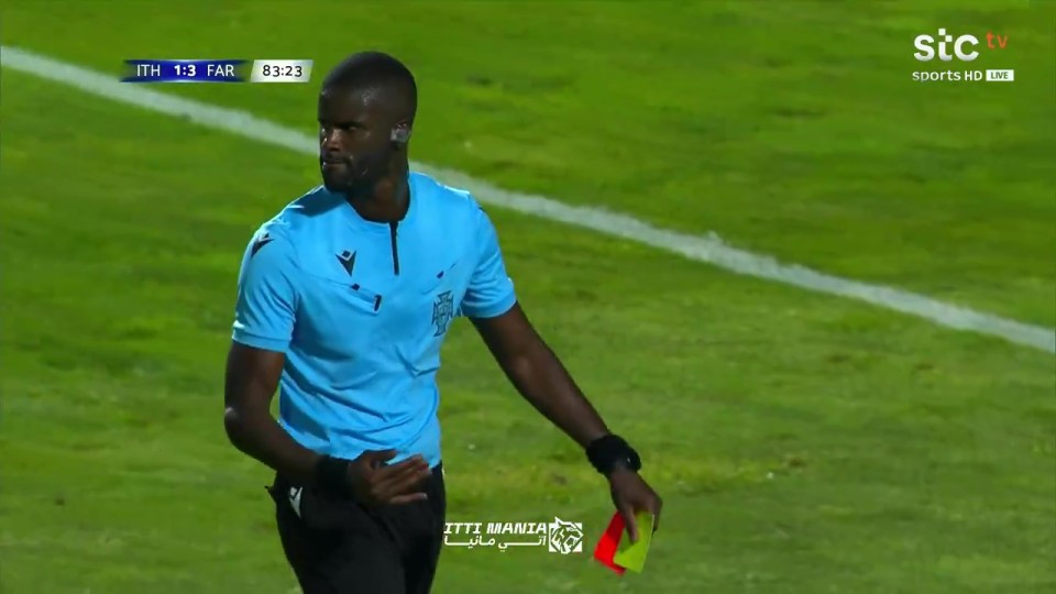 The referee showed two red cards before ending the game early