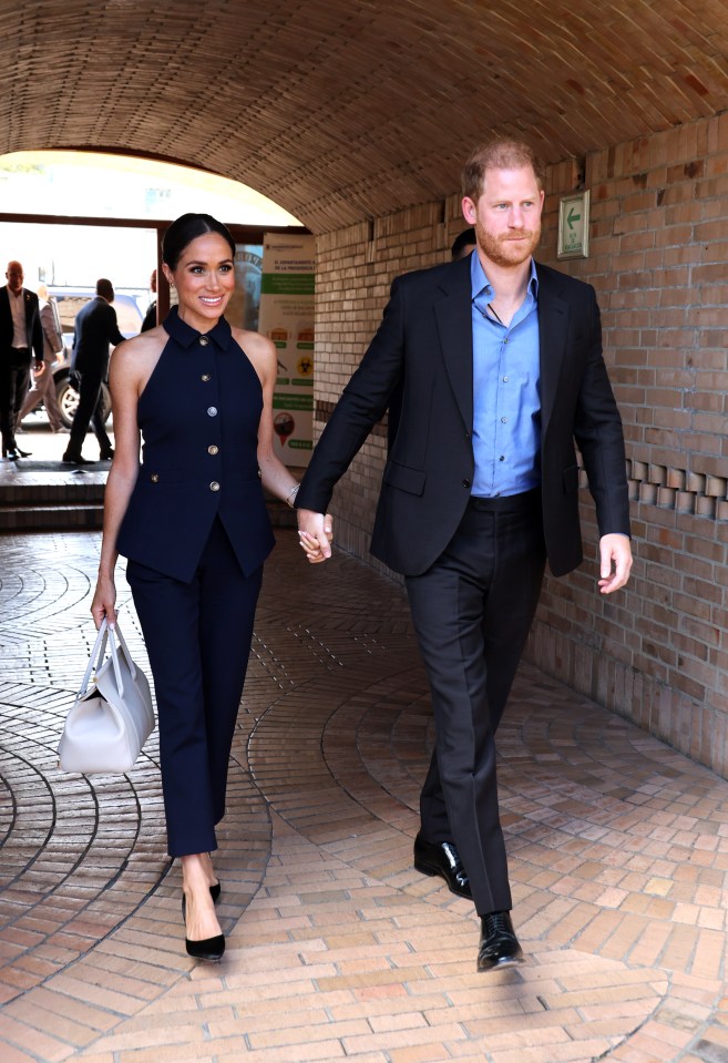 The Duke and Duchess of Sussex touched down in Colombia yesterday