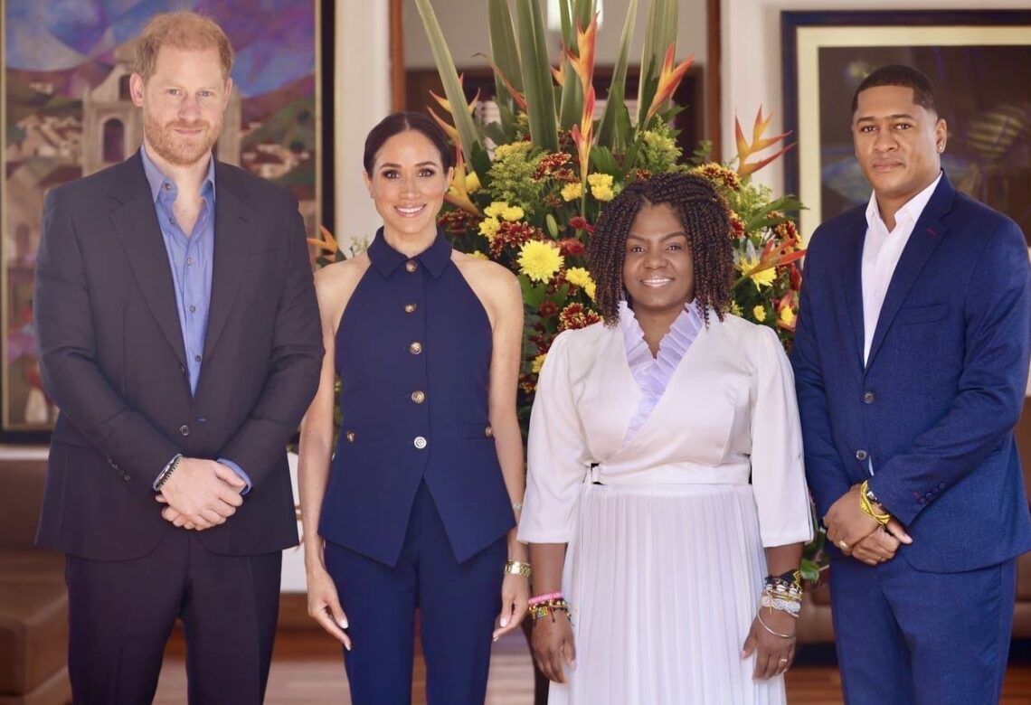 Harry, Meghan, Colombian Vice President Francia Márquez and her partner Rafael Yerney Pinillo