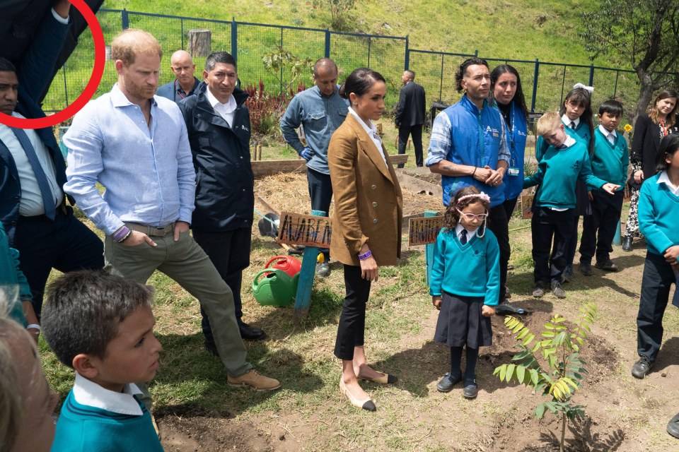 a group of people are gathered around a small tree