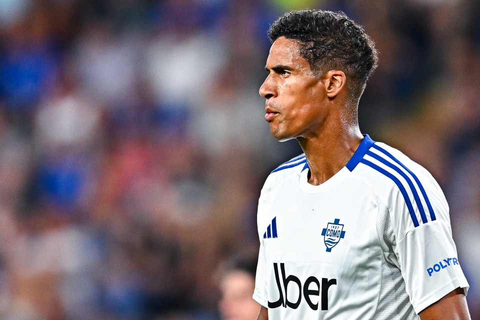 Raphael Varane has been removed from Como's squad for the Serie A season