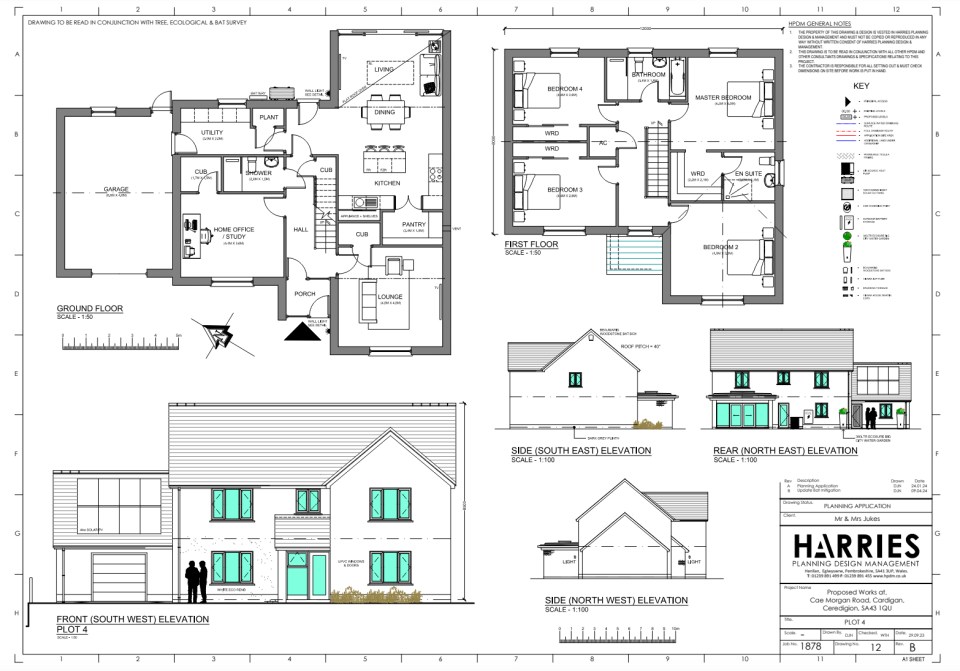 an architectural drawing of a house by harries