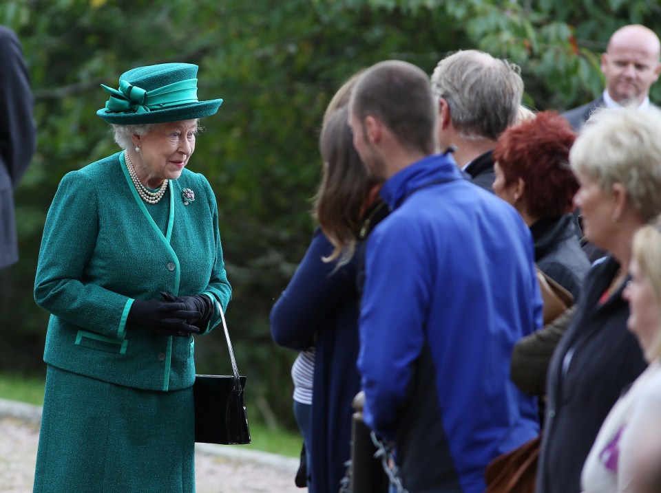 The late Queen did an uncharacteristic walkabout following church on September 14, 2014, ahead of the Scottish referendum