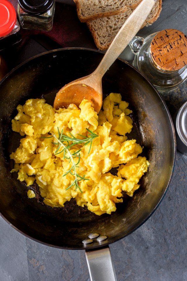 Scrambled eggs are full of protein and can be ready in a flash