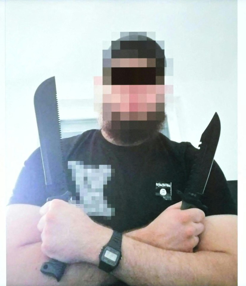 Suspect Beran A., 19, pictured posing with zombie knives